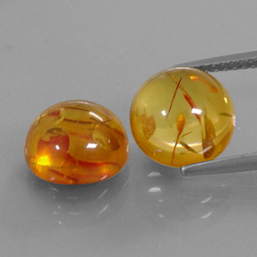  ct natürliche orangefarbener Bernstein-Edelsteine, Transparent, Transparent / Lichtdurchlässig