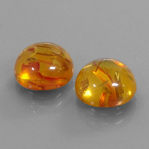  ct natürliche orangefarbener Bernstein-Edelsteine, Transparent, Transparent / Lichtdurchlässig