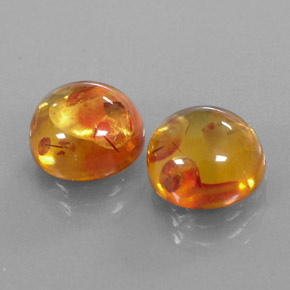  ct natürliche orangefarbener Bernstein-Edelsteine, Transparent, Transparent / Lichtdurchlässig