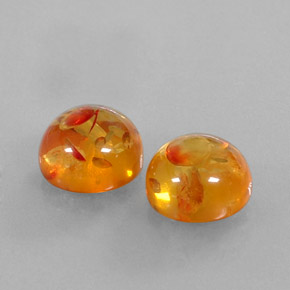  ct natürliche orangefarbener Bernstein-Edelsteine, Transparent, Transparent / Lichtdurchlässig