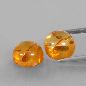  ct natürliche orangefarbener Bernstein-Edelsteine, Transparent, Transparent / Lichtdurchlässig