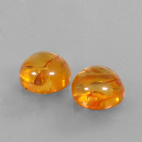  ct natürliche orangefarbener Bernstein-Edelsteine, Transparent, Transparent / Lichtdurchlässig