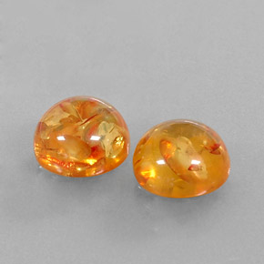  ct natürliche orangefarbener Bernstein-Edelsteine, Transparent, Transparent / Lichtdurchlässig