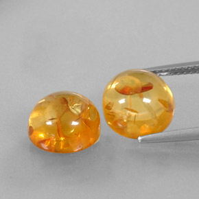  ct natürliche orangefarbener Bernstein-Edelsteine, Transparent, Transparent / Lichtdurchlässig