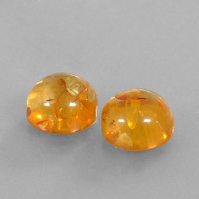  ct natürliche orangefarbener Bernstein-Edelsteine, Transparent, Transparent / Lichtdurchlässig