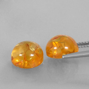  ct natürliche orangefarbener Bernstein-Edelsteine, Transparent, Transparent / Lichtdurchlässig