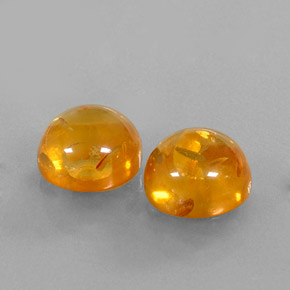  ct natürliche orangefarbener Bernstein-Edelsteine, Transparent, Transparent / Lichtdurchlässig