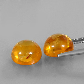  ct natürliche orangefarbener Bernstein-Edelsteine, Transparent, Transparent / Lichtdurchlässig