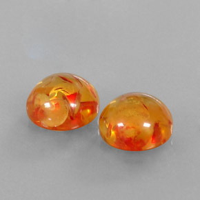 ct natürliche orangefarbener Bernstein-Edelsteine, Transparent, Transparent / Lichtdurchlässig