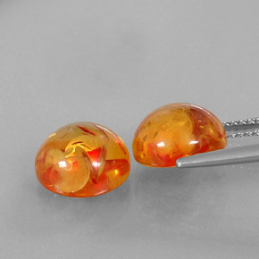  ct natürliche orangefarbener Bernstein-Edelsteine, Transparent, Transparent / Lichtdurchlässig