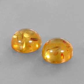  ct natürliche orangefarbener Bernstein-Edelsteine, Transparent, Transparent / Lichtdurchlässig