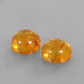  ct natürliche orangefarbener Bernstein-Edelsteine, Transparent, Transparent / Lichtdurchlässig