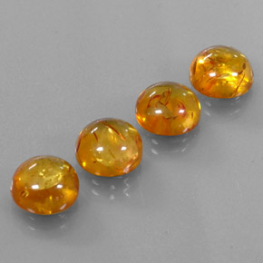  ct natürliche orangefarbener Bernstein-Edelsteine, Transparent, Transparent / Lichtdurchlässig