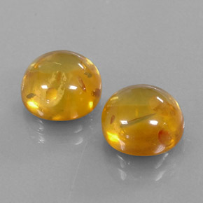  ct natürliche orangefarbener Bernstein-Edelsteine, Transparent, Transparent / Lichtdurchlässig
