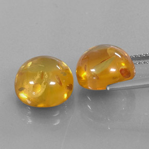  ct natürliche orangefarbener Bernstein-Edelsteine, Transparent, Transparent / Lichtdurchlässig