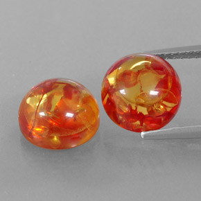  ct natürliche orangefarbener Bernstein-Edelsteine, Transparent, Transparent / Lichtdurchlässig