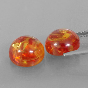  ct natürliche orangefarbener Bernstein-Edelsteine, Transparent, Transparent / Lichtdurchlässig