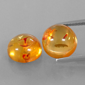 ct natürliche orangefarbener Bernstein-Edelsteine, Transparent, Transparent / Lichtdurchlässig