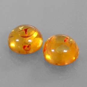  ct natürliche orangefarbener Bernstein-Edelsteine, Transparent, Transparent / Lichtdurchlässig