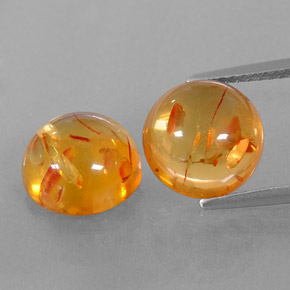  ct natürliche orangefarbener Bernstein-Edelsteine, Transparent, Transparent / Lichtdurchlässig