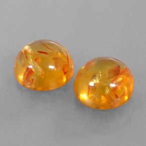  ct natürliche orangefarbener Bernstein-Edelsteine, Transparent, Transparent / Lichtdurchlässig