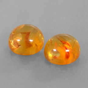  ct natürliche orangefarbener Bernstein-Edelsteine, Transparent, Transparent / Lichtdurchlässig