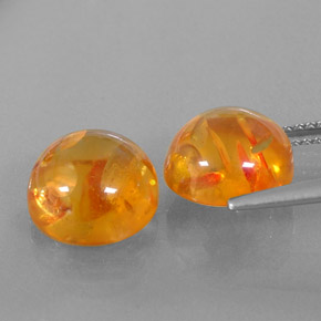  ct natürliche orangefarbener Bernstein-Edelsteine, Transparent, Transparent / Lichtdurchlässig