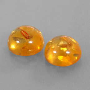  ct natürliche orangefarbener Bernstein-Edelsteine, Transparent, Transparent / Lichtdurchlässig