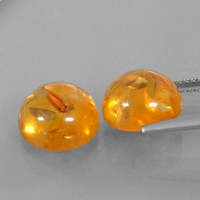  ct natürliche orangefarbener Bernstein-Edelsteine, Transparent, Transparent / Lichtdurchlässig