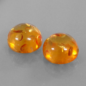  ct natürliche orangefarbener Bernstein-Edelsteine, Transparent, Transparent / Lichtdurchlässig