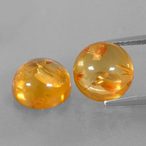  ct natürliche orangefarbener Bernstein-Edelsteine, Transparent, Transparent / Lichtdurchlässig