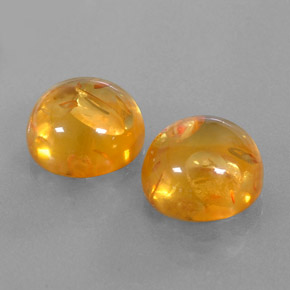  ct natürliche orangefarbener Bernstein-Edelsteine, Transparent, Transparent / Lichtdurchlässig