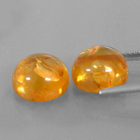  ct natürliche orangefarbener Bernstein-Edelsteine, Transparent, Transparent / Lichtdurchlässig