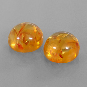  ct natürliche orangefarbener Bernstein-Edelsteine, Transparent, Transparent / Lichtdurchlässig