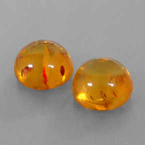  ct natürliche orangefarbener Bernstein-Edelsteine, Transparent, Transparent / Lichtdurchlässig