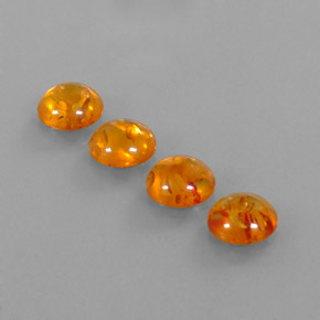  ct natürliche orangefarbener Bernstein-Edelsteine, Transparent, Transparent / Lichtdurchlässig