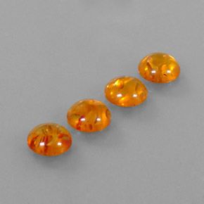  ct natürliche orangefarbener Bernstein-Edelsteine, Transparent, Transparent / Lichtdurchlässig