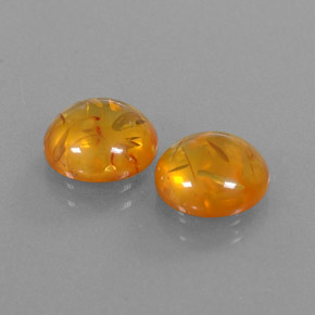  ct natürliche orangefarbener Bernstein-Edelsteine, Transparent, Transparent / Lichtdurchlässig