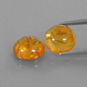  ct natürliche orangefarbener Bernstein-Edelsteine, Transparent, Transparent / Lichtdurchlässig