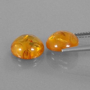  ct natürliche orangefarbener Bernstein-Edelsteine, Transparent, Transparent / Lichtdurchlässig