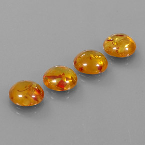  ct natürliche orangefarbener Bernstein-Edelsteine, Transparent, Transparent / Lichtdurchlässig