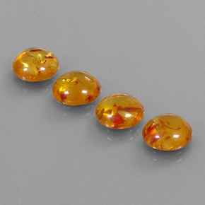  ct natürliche orangefarbener Bernstein-Edelsteine, Transparent, Transparent / Lichtdurchlässig