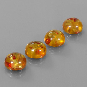  ct natürliche orangefarbener Bernstein-Edelsteine, Transparent, Transparent / Lichtdurchlässig
