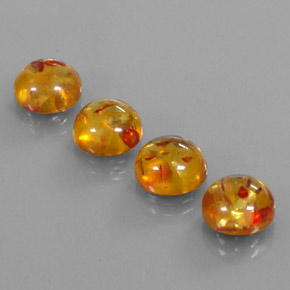  ct natürliche orangefarbener Bernstein-Edelsteine, Transparent, Transparent / Lichtdurchlässig