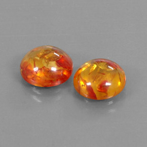  ct natürliche orangefarbener Bernstein-Edelsteine, Transparent, Transparent / Lichtdurchlässig
