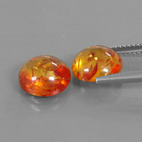  ct natürliche orangefarbener Bernstein-Edelsteine, Transparent, Transparent / Lichtdurchlässig
