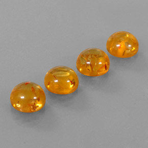 ct natürliche orangefarbener Bernstein-Edelsteine, Transparent, Transparent / Lichtdurchlässig