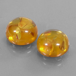  ct natürliche orangefarbener Bernstein-Edelsteine, Transparent, Transparent / Lichtdurchlässig