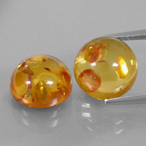  ct natürliche orangefarbener Bernstein-Edelsteine, Transparent, Transparent / Lichtdurchlässig