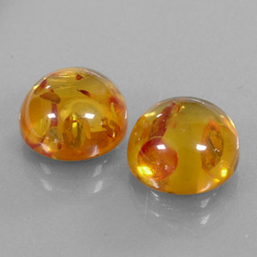  ct natürliche orangefarbener Bernstein-Edelsteine, Transparent, Transparent / Lichtdurchlässig